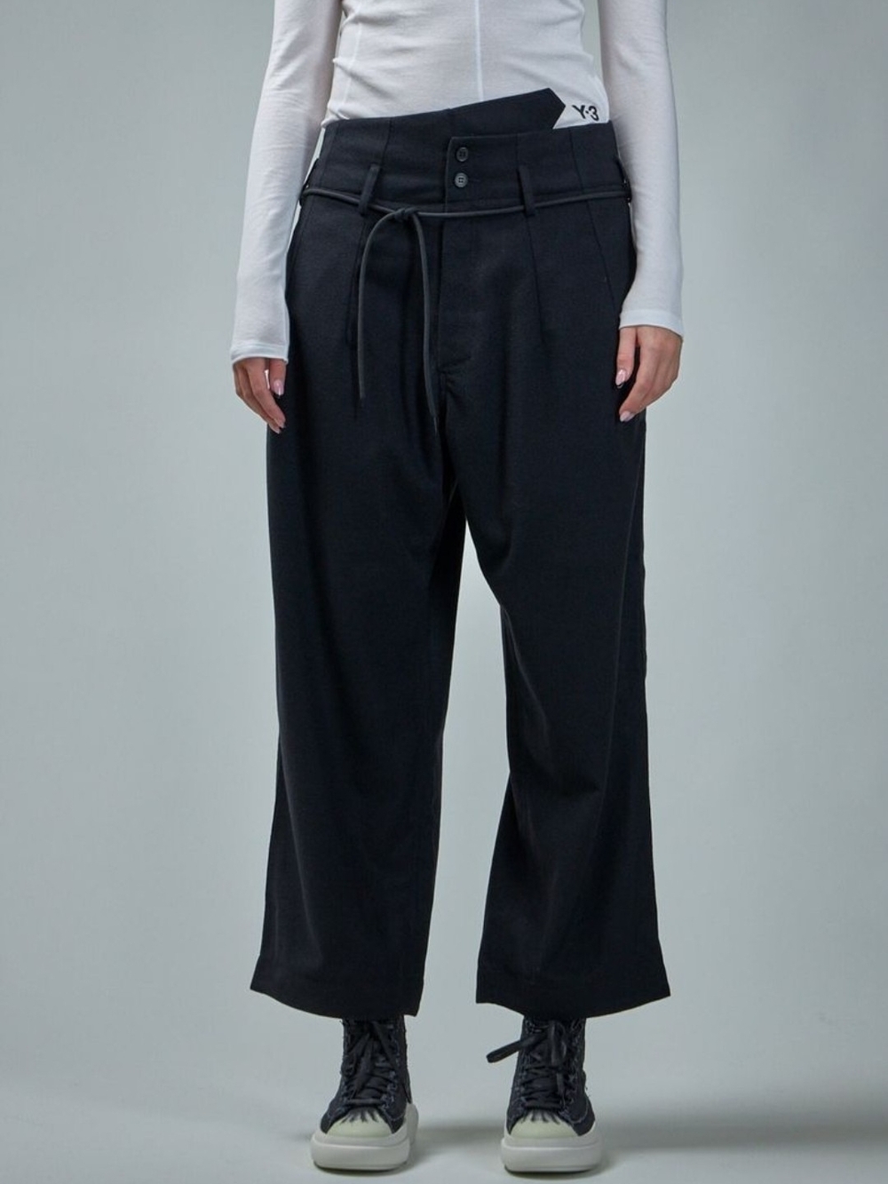 Y-3 wool Flannel Wide Pants NWT
